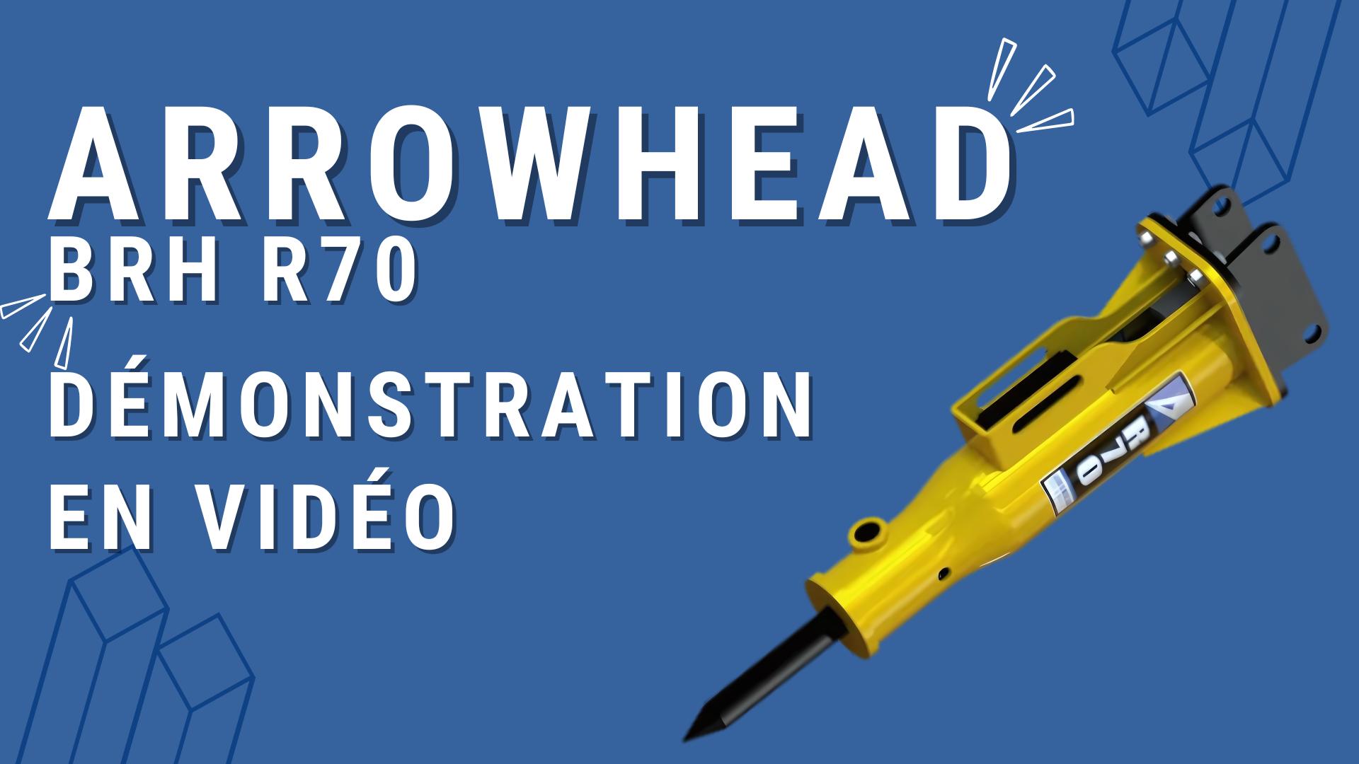 Démonstration vidéo BRH Arrowhead R70 mini pelle 4.5-8T
